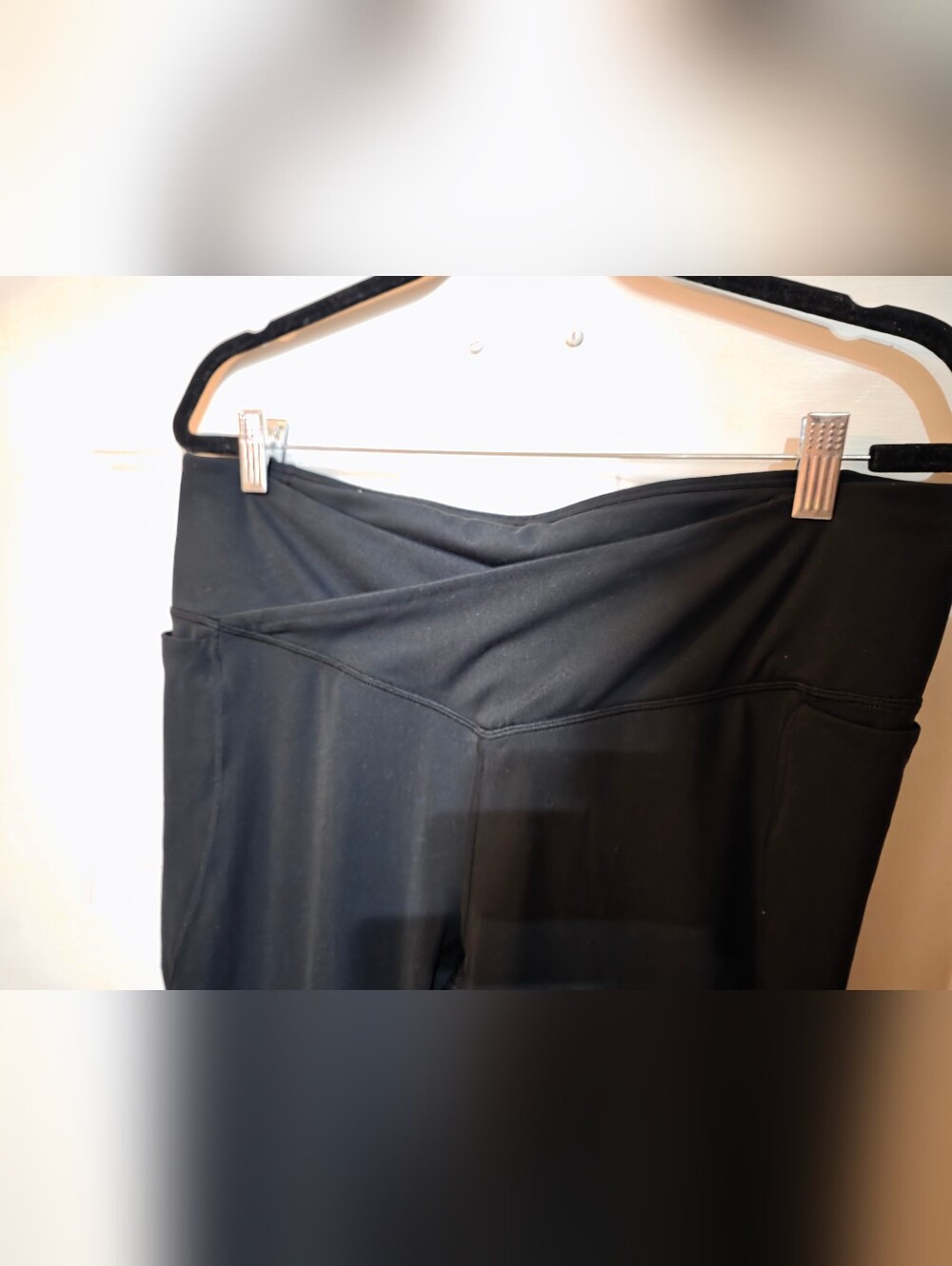Fabletics Oasis PureLuxe High-Waisted Crossover Flare Black XL - Picture 4 of 7